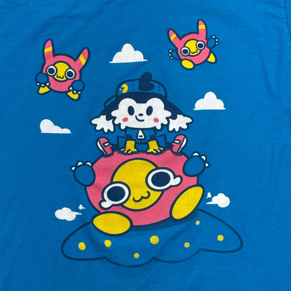 The Yetee Klonoa Cute Bounce T Shirt Mens L Blue Retro Gaming Graphic Tultex